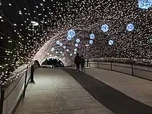 聖誕節期間捷運行政大樓前之燈飾