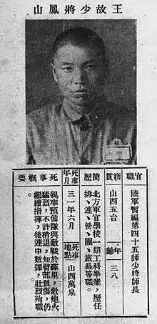 王鳳山烈士遺像