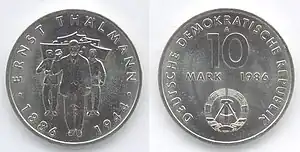 10 Mark 恩斯特·台尔曼诞辰100周年