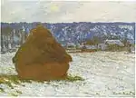Meule, effet de neige, temps couvert，1890-91，芝加哥藝術學院