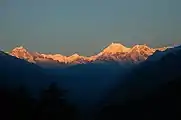 干城章嘉峰日出景象。