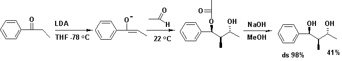 羟醛-季先科反应,以苯基乙基甲酮和乙醛为原料