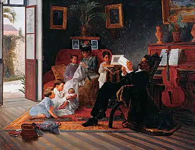 Scene of Adolfo Pinto's FamilyJosé Ferraz de Almeida Júnior(1891)