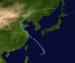 強烈熱帶風暴安比的路徑圖