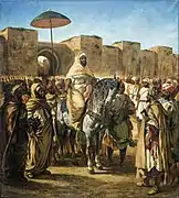 摩洛哥的蘇丹（1845年、奧古斯丁美術館所藏）"Le Sultan du Maroc entouré de sa garde"