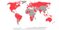 Map of global availability of Google Play Pass