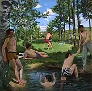 Scène d'été, 1869，油画，收藏于哈佛大学福格藝術博物館