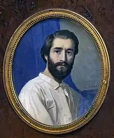 Jean Jalabert,Autoportrait en miniature.