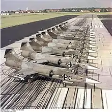 Starfighters of JG 74 in 1965.