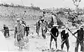 邦加島的錫礦華工，攝於1930年。