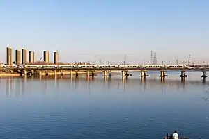 路線：京哈線北运河大桥 列車：CRH5牽引D26次列車