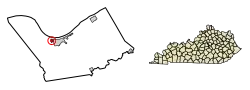 普雷斯頓維爾的位置