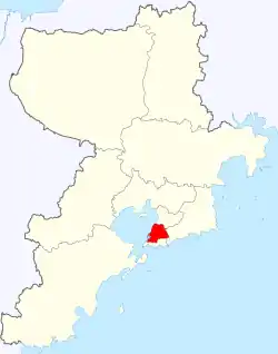 市北区在青岛市的位置