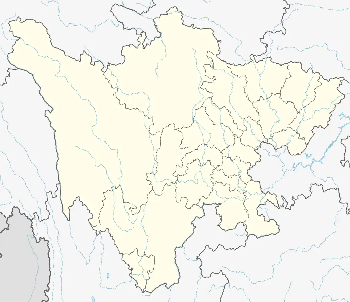1786年康定-泸定地震在四川的位置