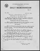 1912年4月15日美國航道測量局（英语：）第1013號備忘錄，提到嚴重冰情和鐵達尼號事故。