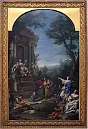 多納托·克雷蒂、努齊奧·費拉約里（英语：）及卡羅·貝索里（Carlo Besoli）的《勞勃·波以耳、約翰·洛克以及湯瑪斯·辛登漢（英语：）的暗喻墓》（Tomba allegorica di Boyle, Locke e Sydenham），220 × 138cm，約作於1729年，1927年始藏。