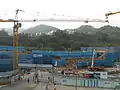 興建中顯徑站A出口（2015年1月）
