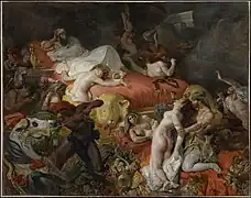 薩達那帕拉之死（1827年、羅浮宮美術館所藏）"La Mort de Sardanapale"