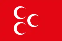 MHP flag designed after an Ottoman ensign