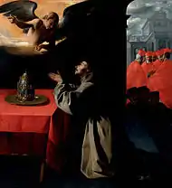 聖文德的祈禱，由Francisco de Zurbarán所作（c. 1640-1650）