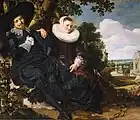 《花园里的结婚画像》，1622年