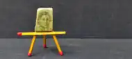 《弗雷德里克·肖邦》· 铅笔，底层绿色 碧玉· 尺寸15×20毫米