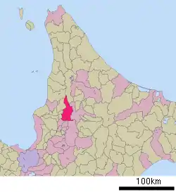 深川市在北海道的位置