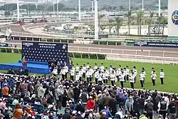銀樂隊於沙田馬場「2022年香港國際賽事」賽馬日，為該年度「香港短途錦標」賽事的頒獎典禮演出