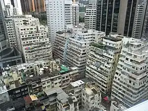銅鑼灣近希慎廣場一帶的大廈