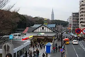 原宿站旧站房表参道口(2008年2月)