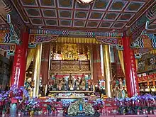 凌霄寶殿玉皇上帝（上層）、三官大帝暨五恩主（下層）寶像