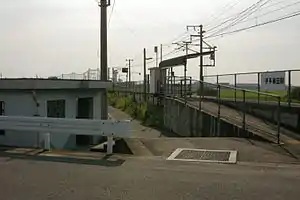 伊予橫田站車站入口及月台（2008年）