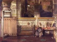 勞倫斯·阿爾瑪-塔德瑪（1872）的《埃及寡婦》