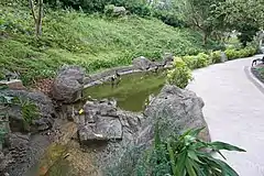 小溪、鴨雕像及緩跑徑