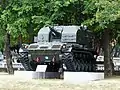 固定於成功嶺介壽臺旁展示的陸軍M52自走炮