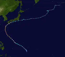 颱風萬宜的路徑圖