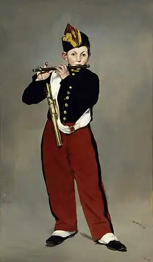 《吹笛子的少年》，1866年，收藏於奧塞美術館