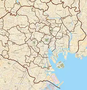彌生在東京都區部的位置