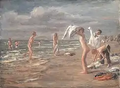馬克思·利伯曼（英语：）《沐浴的男孩們》