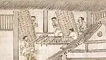 准备好养蚕的嫩枝架。