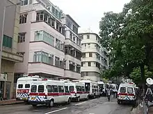 龐大的警車陣容