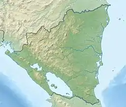 1992年尼加拉瓜地震在尼加拉瓜的位置