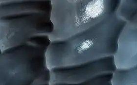 奥林匹亚沙丘群中的北极石膏沙丘。