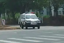 中国人民武装警察部队2012式车辆号牌的使用例子，属于广东省某边防支队的警车