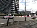警車駐守十月廿四日廣場附近