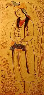 现存柏林博物馆的1620年波斯画家绘画：格鲁吉亚王子穆罕默德-贝克像