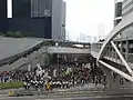 遊行人士與香港電視員工擠滿公民廣場