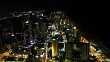 從瞭望臺向北眺望夜景