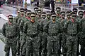 著迷彩服的陸軍官兵