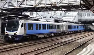 Resort白神號青池編組，攝於秋田車站內。